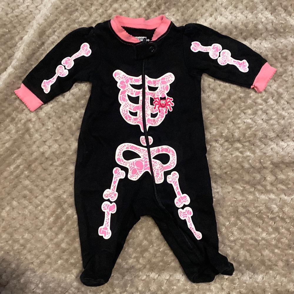 Halloween Skeleton Pajamas - Glow in the Dark - NB